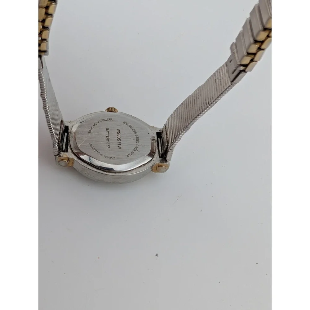 White Stag Watch Women‎ 20mm Case Heart Stretch Band- New BAttery